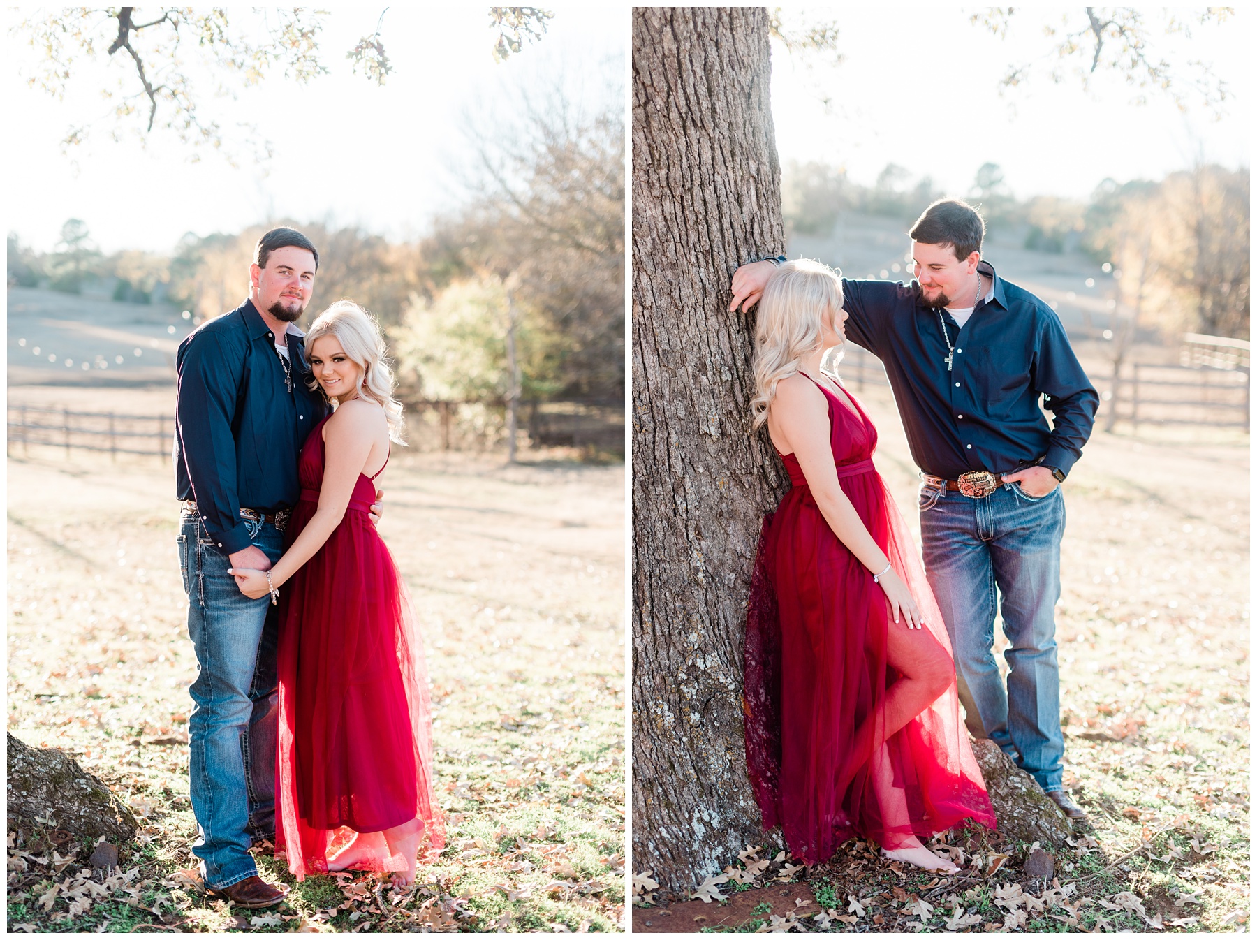 Beautiful Flowing Dress | Five Oaks Cabin Engagement Session LaRue TX by East Texas Wedding Photographer Karina Danielle