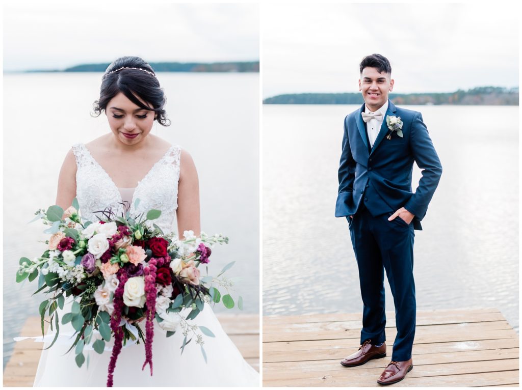 Bride and Groom Portraits | Lake Tyler Petroleum Club in Tyler TX by East Texas wedding photographer Karina Danielle