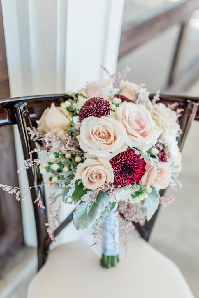 Blush Rose Gold Wedding Details Rings Ceremony Program Invitation Jewelry Greenery Florals Baby’s Breath Roses Bouquet | Sunset Oaks in Tyler TX by DFW Dallas Fort Worth wedding photographer Karina Danielle Photography