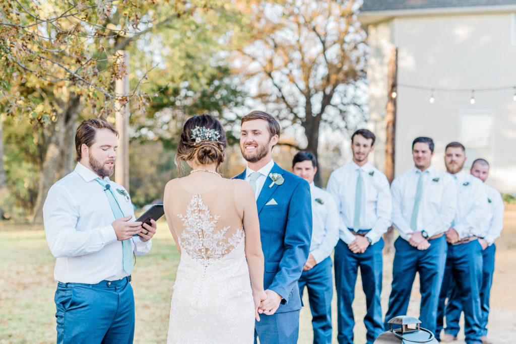Intimate Wedding Ceremony Bride and Groom | Celina TX Wedding by DFW Fort Worth Dallas wedding photographer Karina Danielle Photography