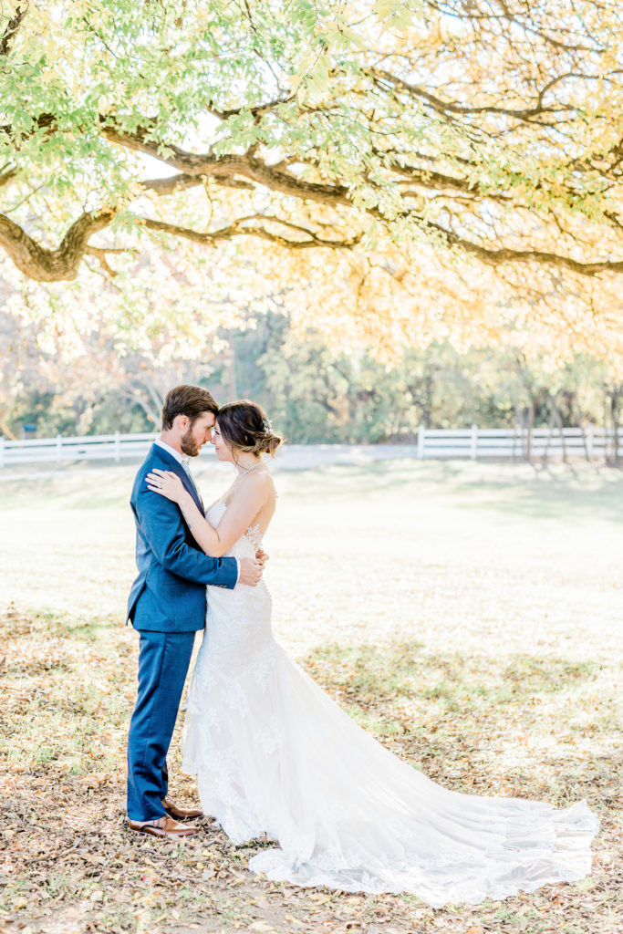 Bride and Groom First Look Portraits Intimate Wedding | Celina TX Wedding by DFW Fort Worth Dallas wedding photographer Karina Danielle Photography