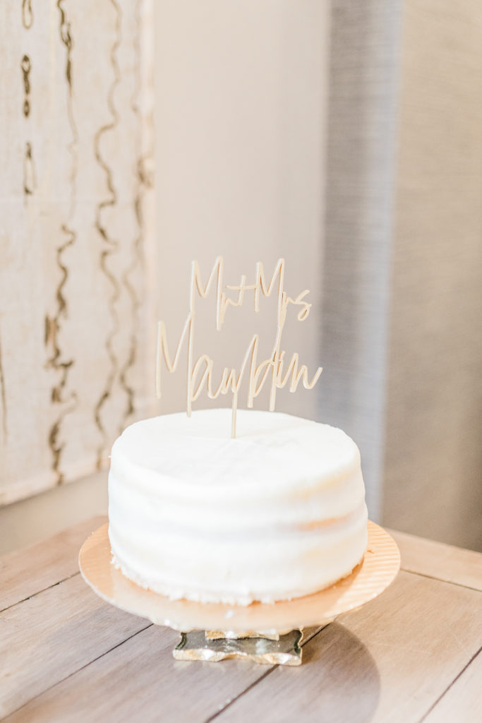 Bride and Groom Wedding Cake Reception | Stonehouse Villa in Driftwood TX by DFW Dallas Fort Worth wedding photographer Karina Danielle Photography
