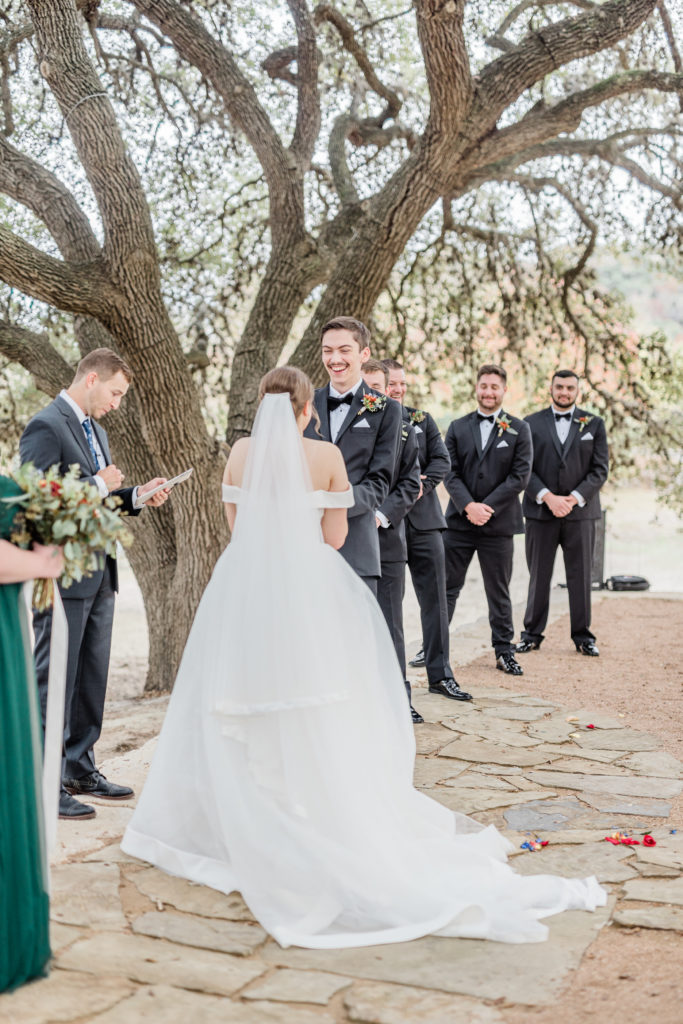 Bride and Groom Ceremony | Tapatio Springs Operator Drewski Wedding in Boerne TX by DFW Dallas Fort Worth wedding photographer Karina Danielle Photography