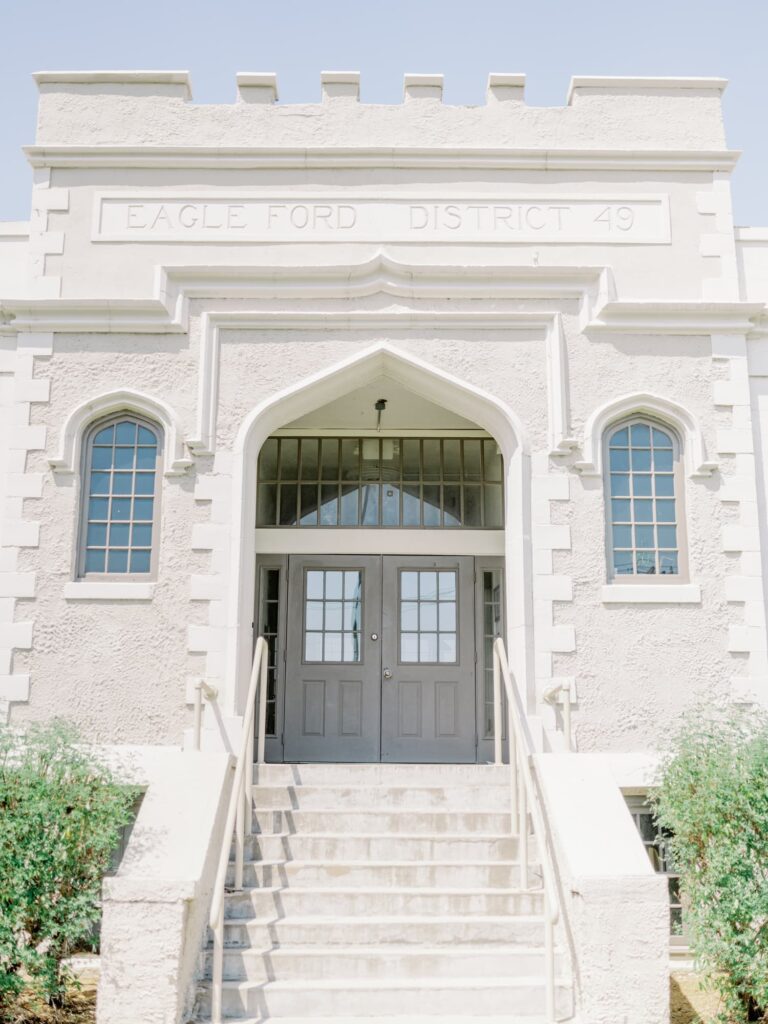 Schoolhouse historic building in downtown Dallas that has been transformed into a wedding venue.